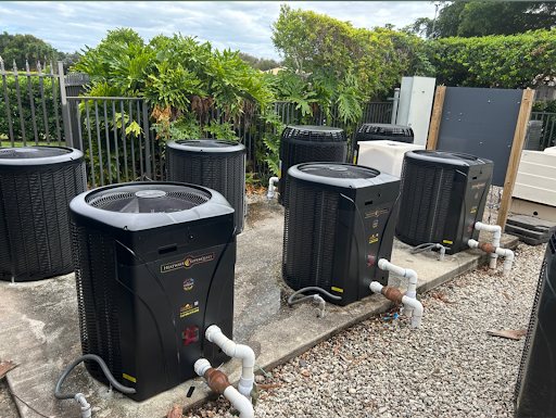 Commercial heat pump bank