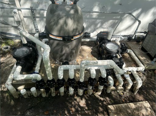 Residential equipment pad, after