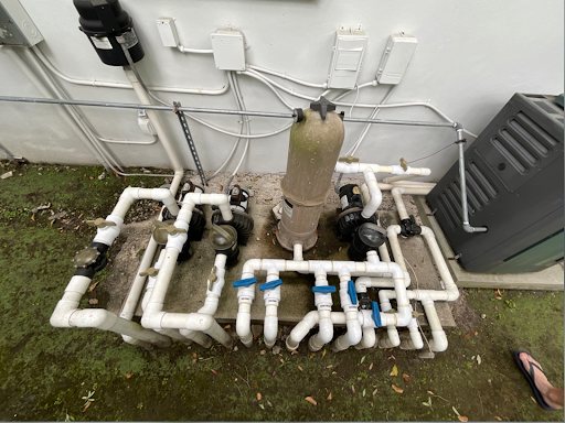 Residential equipment pad, before